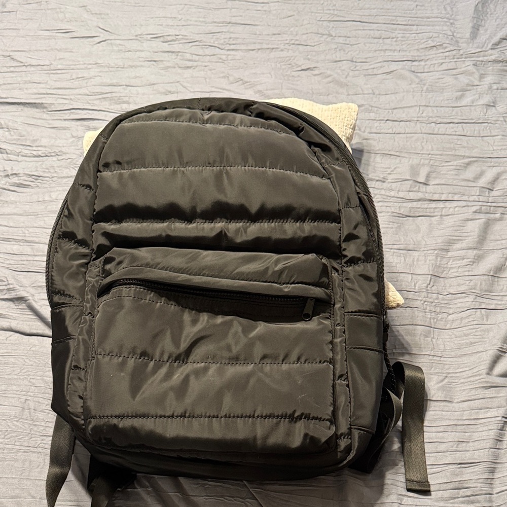 Black Quilted Backpack